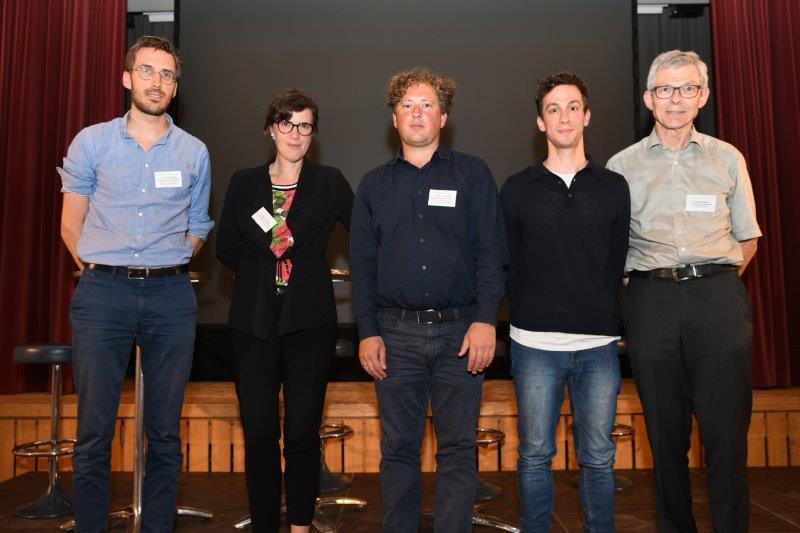 von links: Yves Bossart, Simone Frömming, Peter Seele, Joël Luc Cachelin und Christoph Balmer (Fotos Martin Platter)